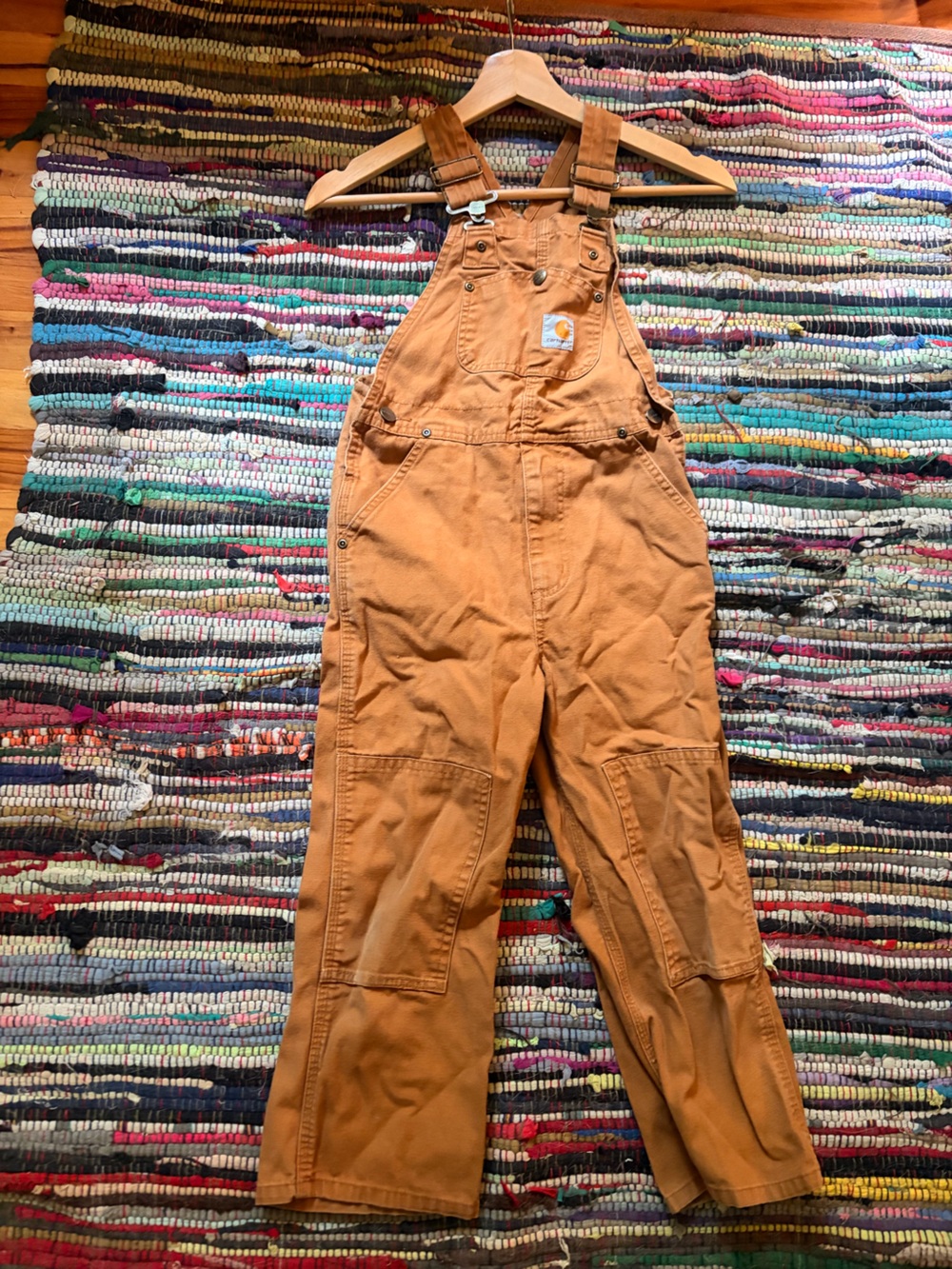 Carhartt Kids Tan Brown Work Overalls